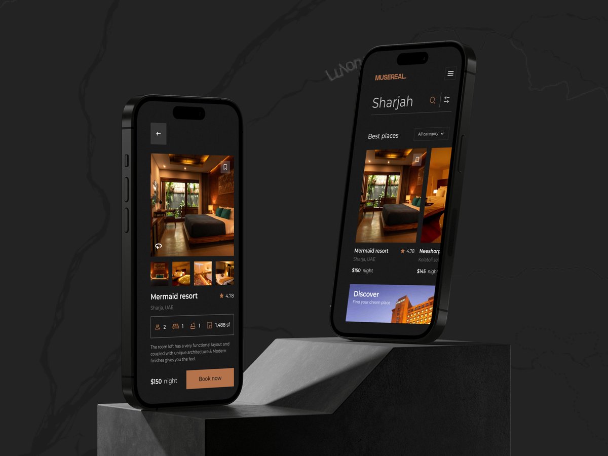 Hotel Booking Mobile App
Сheck out more👉 dribbble.com/shots/20777903…

👋 Let's discuss your project: hello@musemind.agency

#HotelBookingApp #TravelApp #bookingapp #musemind