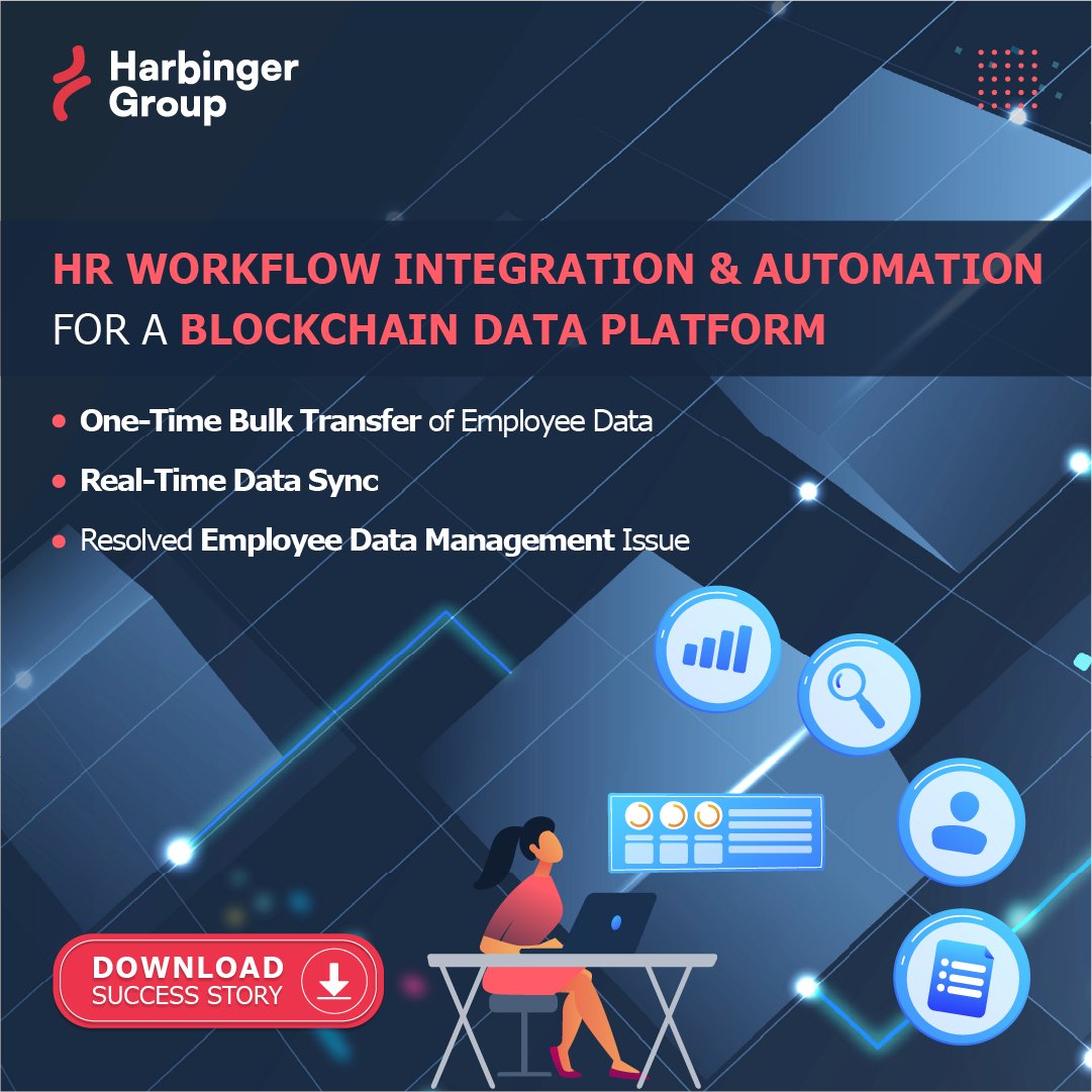 Harbinger_Grp's tweet image. Harbinger helped a leading provider of blockchain data to resolve #employeemanagement issues, record integration issues, and real-time sync of new/updated employee data.
Read the case study to learn more: bit.ly/3IAcQQL
#workflowintegration #workflowautomation #HRTech