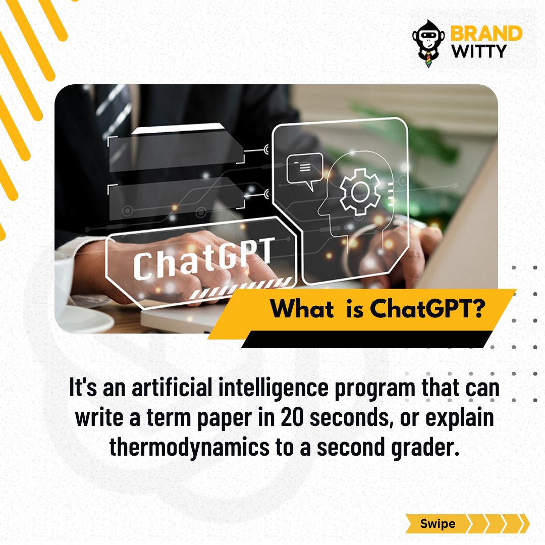 brandwitty's tweet photo. What are your views on #chatgpt. Share with us in the comments.
#DigitalMarketingAgency #advertising #digitalmarketing #marketingstrategy #digitalmarketingagency #digitalmarketingagencyindia #digitalmarketingservices
#contentmarketing #ai #chatgpt #chatgptai #chatgptmemes https://t.co/njcT2Kc7q6