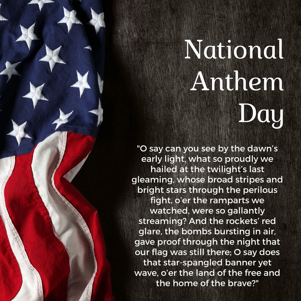 Let us make it a day of pride and passion, happiness and joy because this day is dedicated to our national anthem. Sing it loud and let us have our hearts filled with patriotism.

#national #anthem #america #usa #patriotism #physicaltherapy