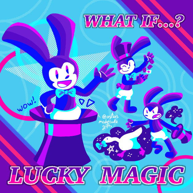 astersrainfall's tweet photo. @TheJakeneutron if anyone's interested, i've got some more (unfortunately disney trademark version) #oswaldtheluckyrabbit art https://t.co/uqZDC902Xs
