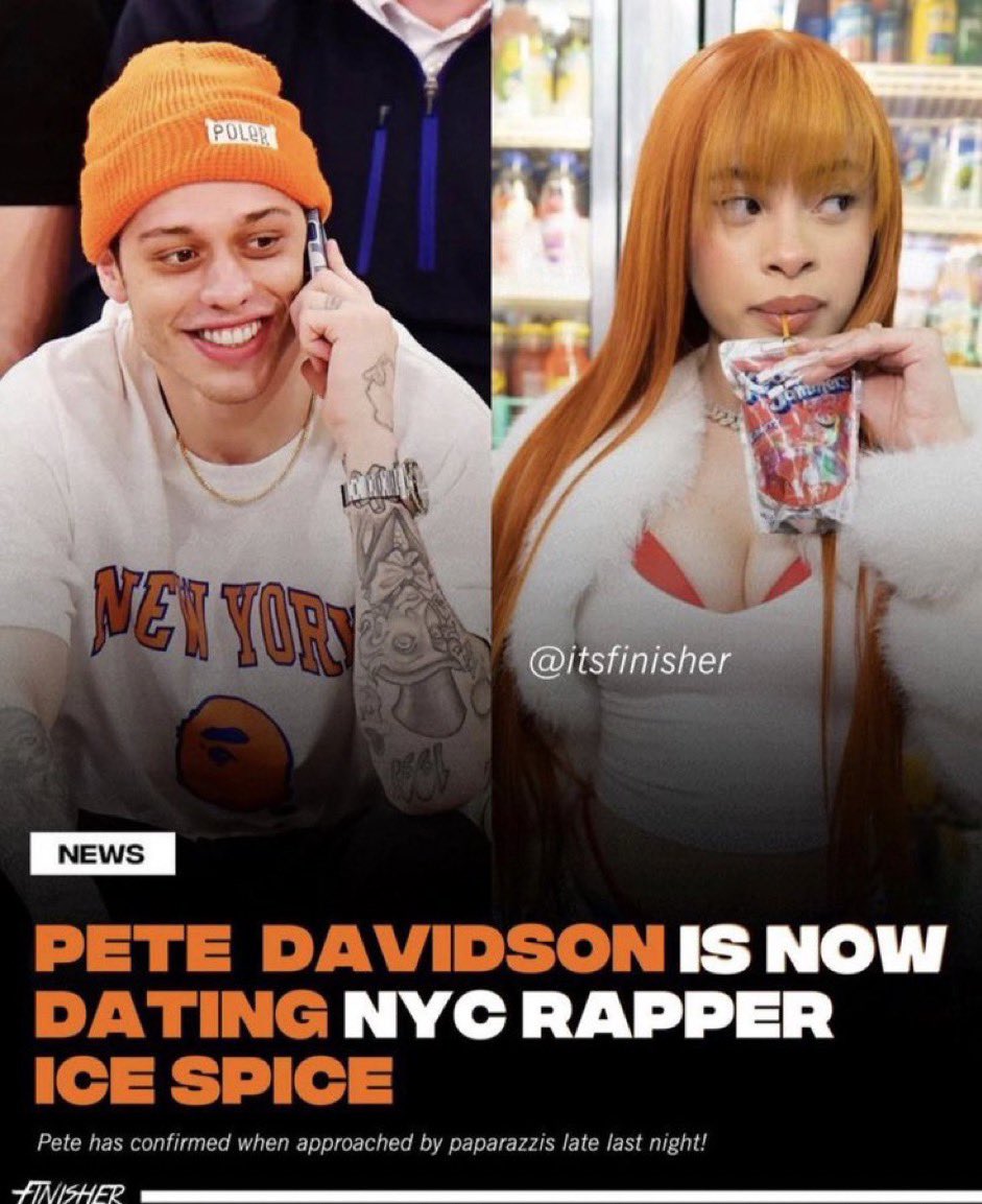 cordelll's tweet photo. this nigga pete davidson must have a horse cock he dating ice spice now https://t.co/mZd3MBqOB7