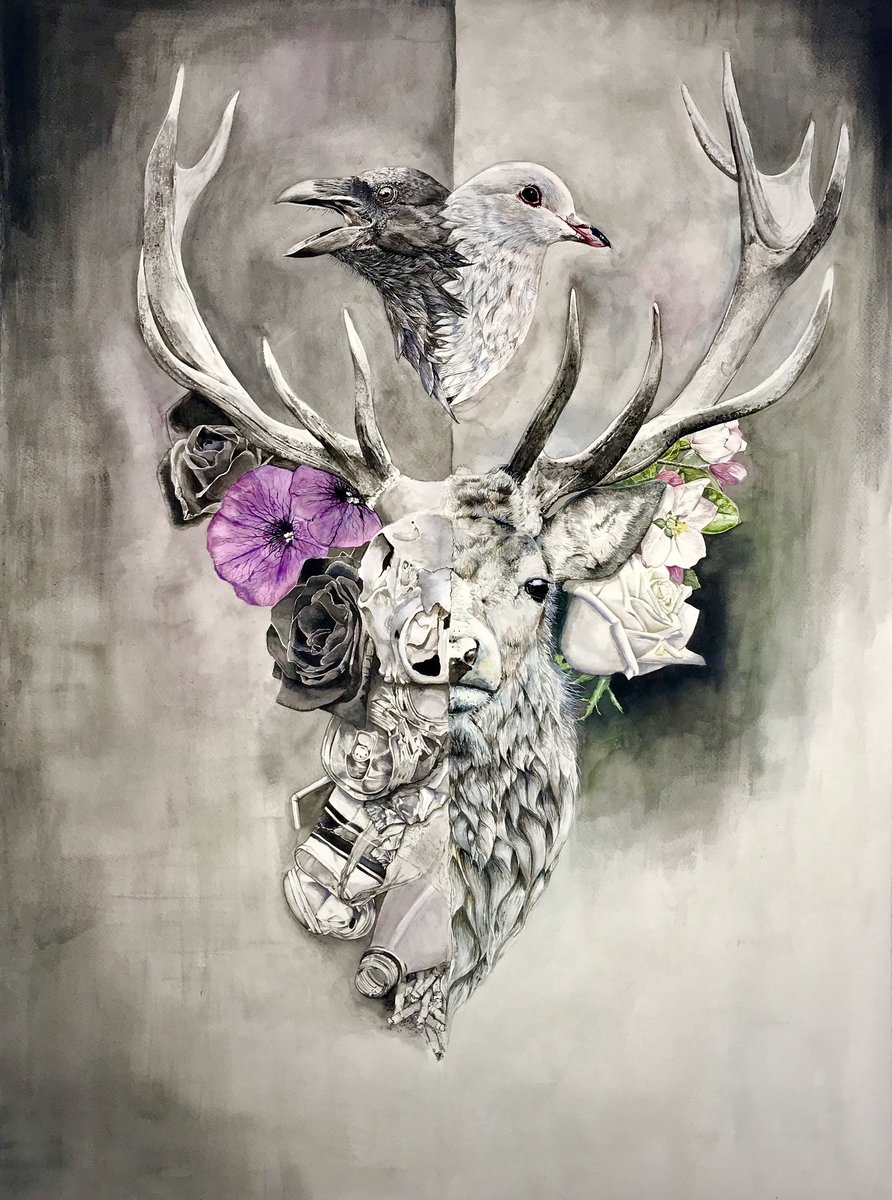 jaclotworks's tweet photo. 水彩画で描きました。だいぶ前の作品です。
I painted with watercolor. It’s an old artwork.
　#watercolor #art #水彩画 https://t.co/ntDpUPJYEe