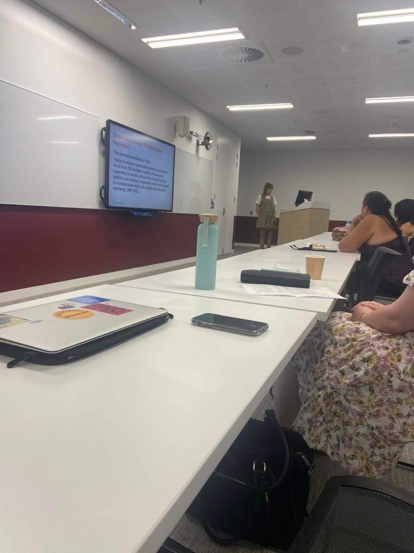 georgia__peqdq's tweet photo. Enjoyed presenting the early stages of my thinking for my PhD project on the IMF’s gendered discourses from a queer theory perspective at the Currently Queer seminar today @Usyd_ssps. Appreciated the thoughtful comments that will inform the development of my research design ☺️ https://t.co/BcFG0s7HO3