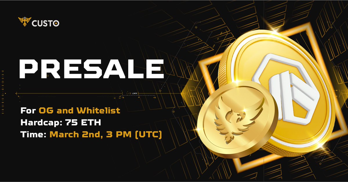 Custo Finance (💙,🧡) | Presale Mar 2nd, 3PM UTC tweet media