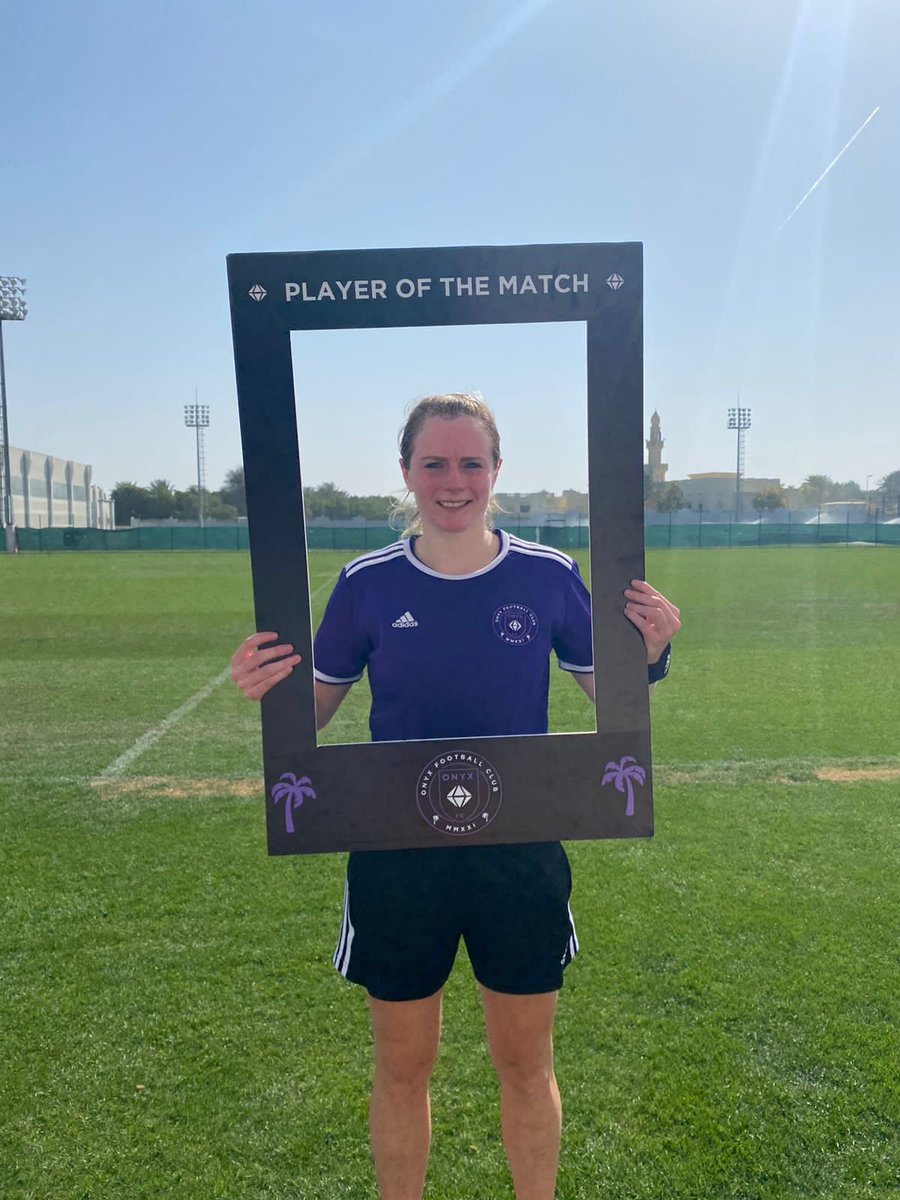 onyxwfc's tweet photo. Shout out to Vera for winning Player of the March for Onyx FC A in their win over Wolfhounds! Congratulations to Miranda for winning POTM for Onyx FC B in their defeat to Alliance in the 11s leagues. 
💜Onyx Team Love💜 #womensfootball #womensfootballdubai
#playerofthematch #POTM https://t.co/CAOZFYPs5R