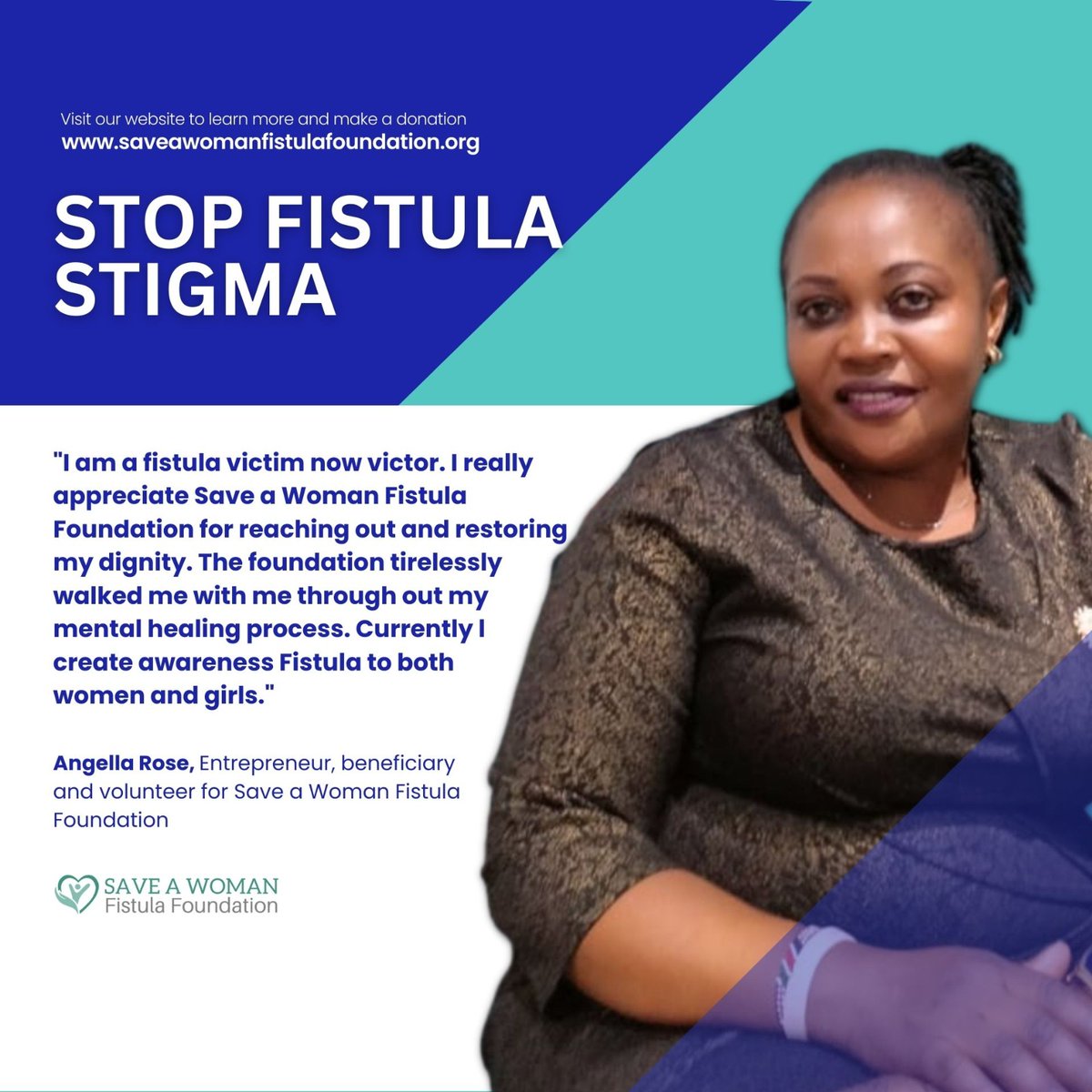 Sawff_org's tweet photo. I am a fistula victor. I really appreciate Save a Woman Fistula Foundation for reaching out and restoring my dignity. The foundation tirelessly walked me with me through out my mental healing process. Currently l create awareness Fistula to both women and girls. 
@SharonKorir18 https://t.co/lgoeGaFzmo