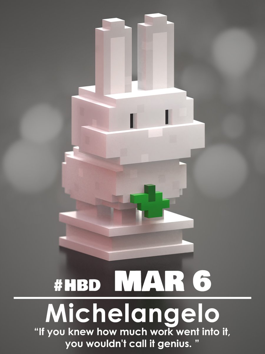 Mar 6 #HBD Michelangelo (1475 - 1564) Leonardo leads, Donatello does machines. #365wabbits #Michelangelo #art