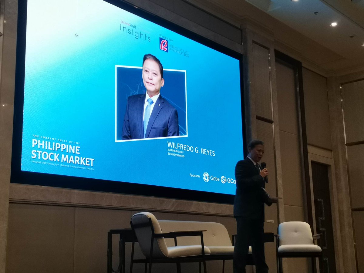 a_renmc's tweet image. To formally start today's event, we have BusinessWorld's Editor-in-Chief Wilfredo G. Reyes to deliver the welcome remarks. #BusinessWorldInsights #StockMarket @bworldph