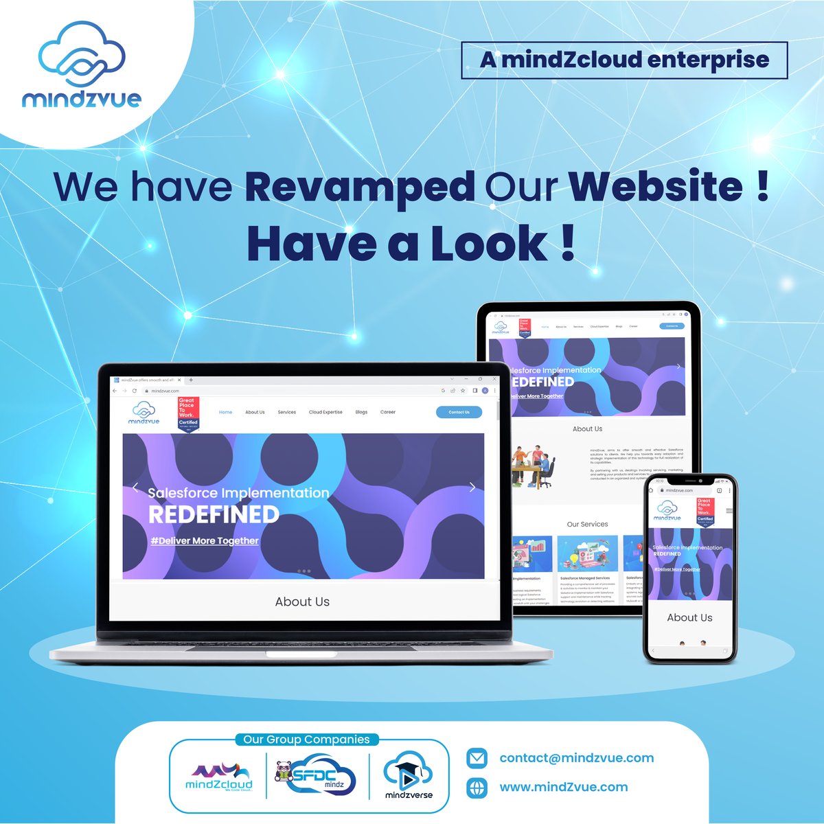 MindZvue's tweet image. Our website has a fresh look and appeal ! Go check it out at - bit.ly/3Iu5Bty
#Salesforce #Salesforcepartner #ImplementationPartner