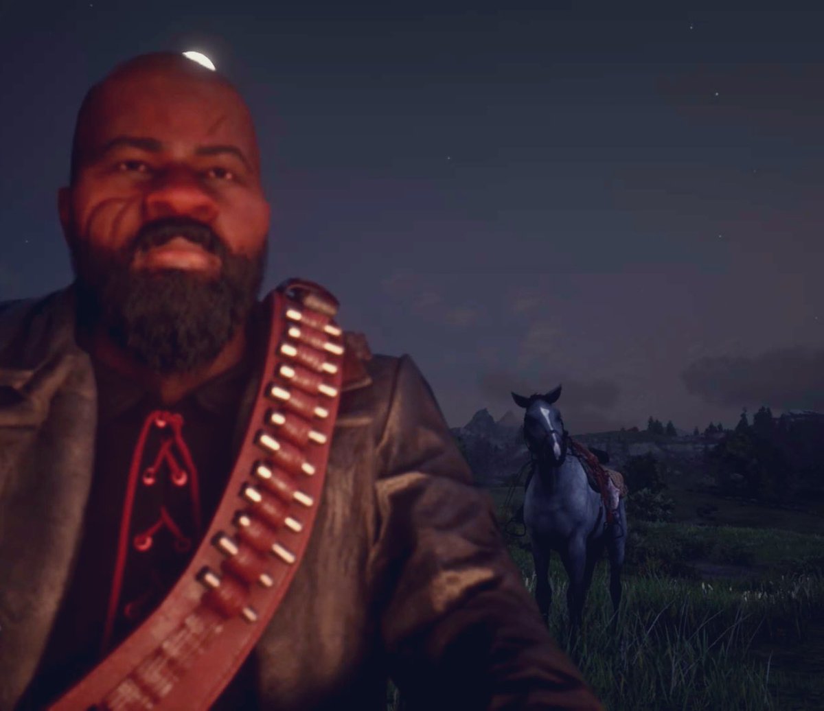 onemiconegame's tweet photo. Camp selfie. 🤨📸 #rdo #rockstar #xbox #XboxGamePass #XboxAllAccess #twitchstreamer #omog #gamer https://t.co/txW4Zh9zSi