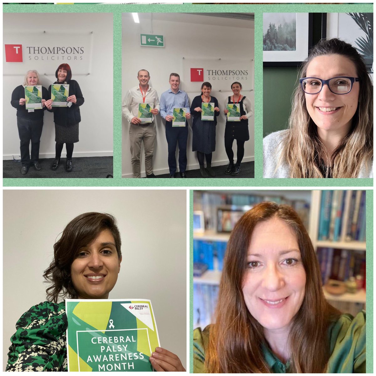 Tomorrow, 1st March, marks the beginning of #CerebralPalsyAwarenessMonth here at @ThompsonsLaw Wales and South West we are joining in already with #GoGreen4CP to raise awareness.