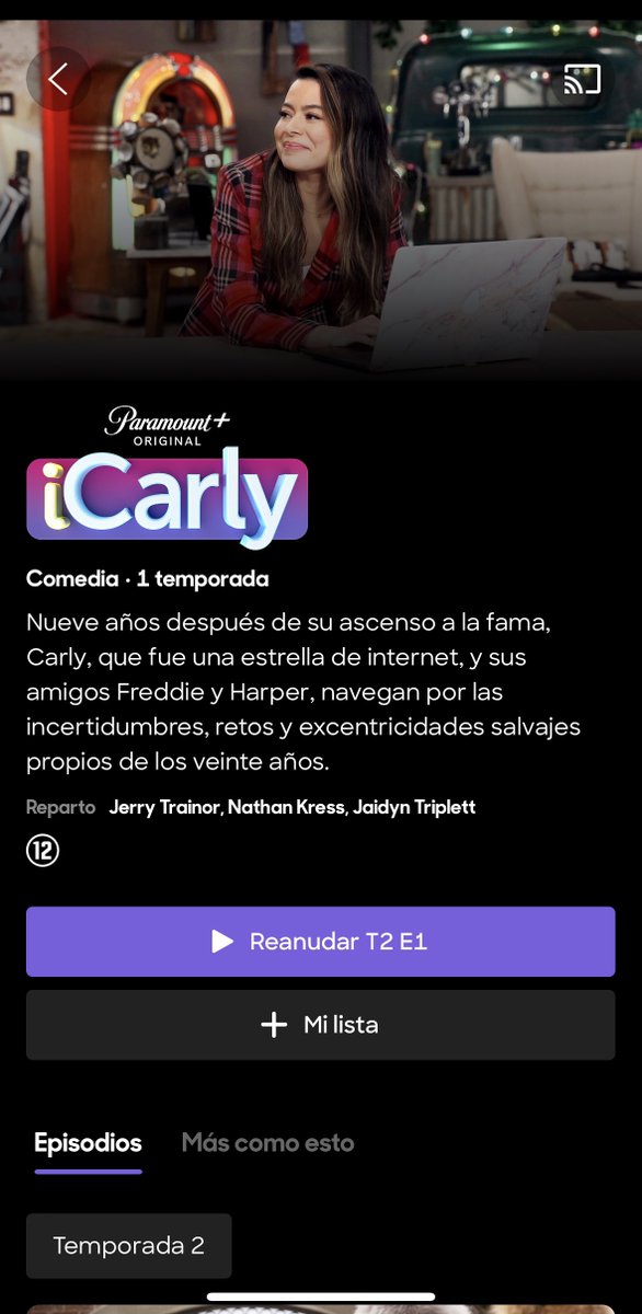 jorgeBluBlu555's tweet photo. Empezamos con las tragedias en #Skyshowtime !!! Solo han subido la T2 de Icarly y no hay castellano , subtítulos al español es lo único por ahora !! ¿Me tengo que empezar a preocupar ? https://t.co/1wtTwmauaA