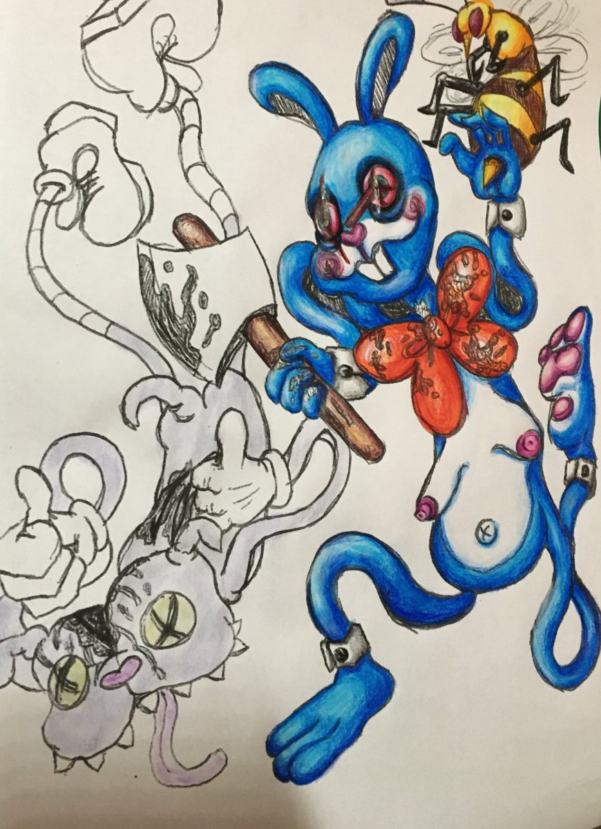 kurai_mo's tweet photo. Havent really had the energy nor motivation to create any new art honestly. This is from a month ago.
#horrorart #scarybunny #horrorbunny https://t.co/4Ed74mSO3W