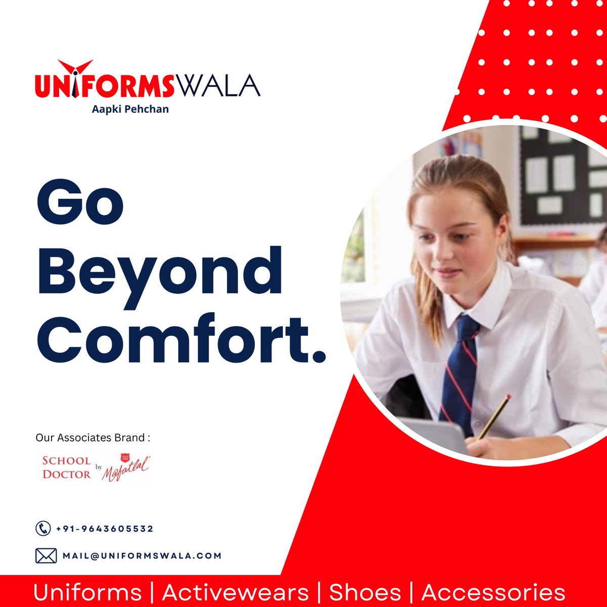 UniformsWala's tweet photo. Go Beyond Comfort with UniformsWala School Uniforms.
Contact Today : 9643605532
Mail : Mail@Uniformswala.com

#UniformsWala #AapkiPehchan #schooluniform #school #backtoschool #uniform #schoollife #schooldays #schoolsupplies #schoolbag #schoolmemories #instagram #education https://t.co/YZZnlRSevY