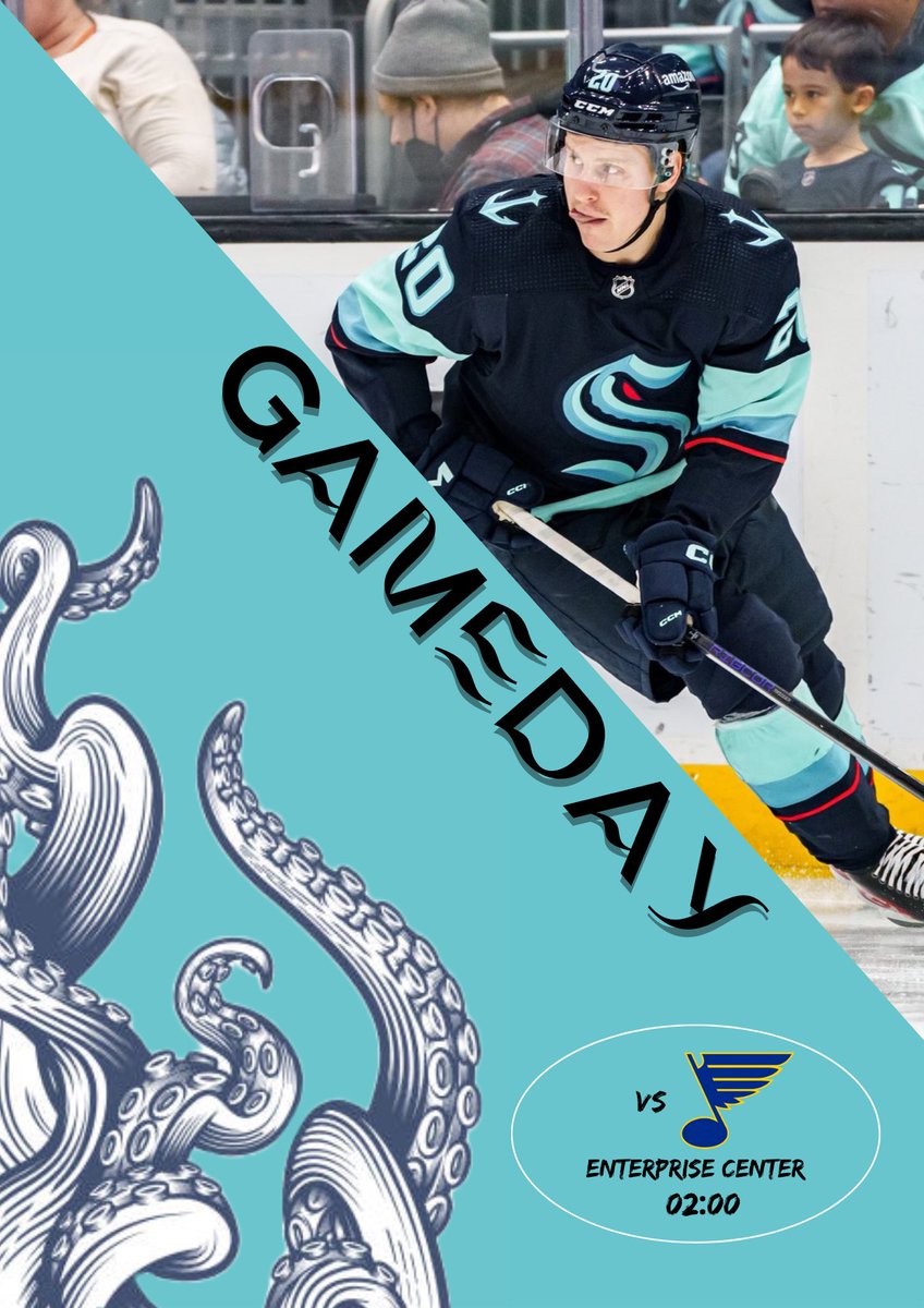 ⚓️ GAMEDAY ⚓️

Début d’un road-trip de 4 rencontres et ça commence face aux <a href="/StLouisBluesFR/">Blues de St. Louis 🇫🇷</a>.

Ne passons pas par quatre chemins, il sera important de repartir sur une dynamique positif après nos 2 défaites consécutives. 

#SeaKraken