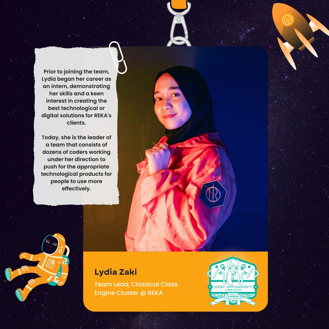 rekastudios's tweet photo. 🙌 @lydiaazaki  | Team Lead, Classical Class-EngineCluster, REKA

Prior to joining the team, Lydia began her career as an intern, demonstrating her skills and a keen interest in creating the best technological or digital solutions for REKA's clients. https://t.co/sK5zFp1cpR