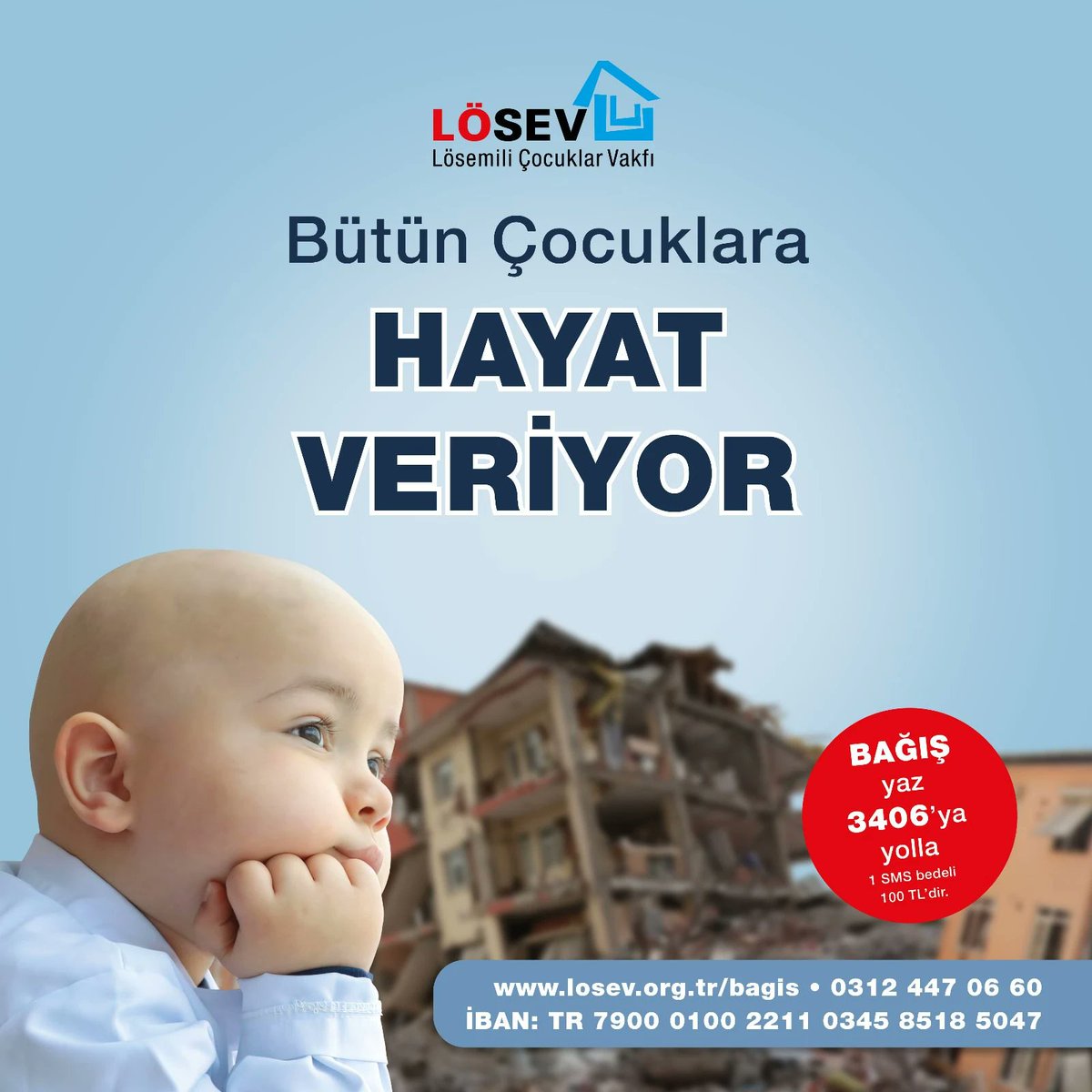 BAĞIŞ yaz 3406'ya yolla📲
1 SMS bedeli 100 TL'dir.

Diğer bağış yöntemleri ve detaylı bilgi için
👉losev.org.tr/bagis