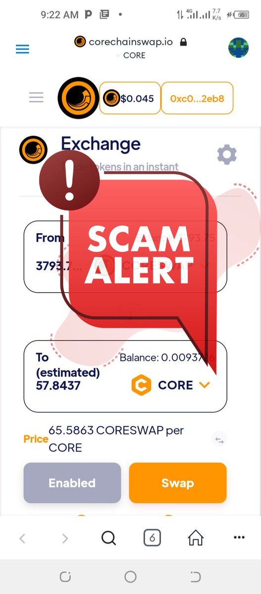 E_A_256_UG's tweet image. Alert 📢 ⚠️ 🚨 

This is a scam project
Always DYOR first before participating in any project
beware of scammers

Retweet to inform other #Coreholders PLz

#core #CoreDAO #SatoshiPlusConsensus