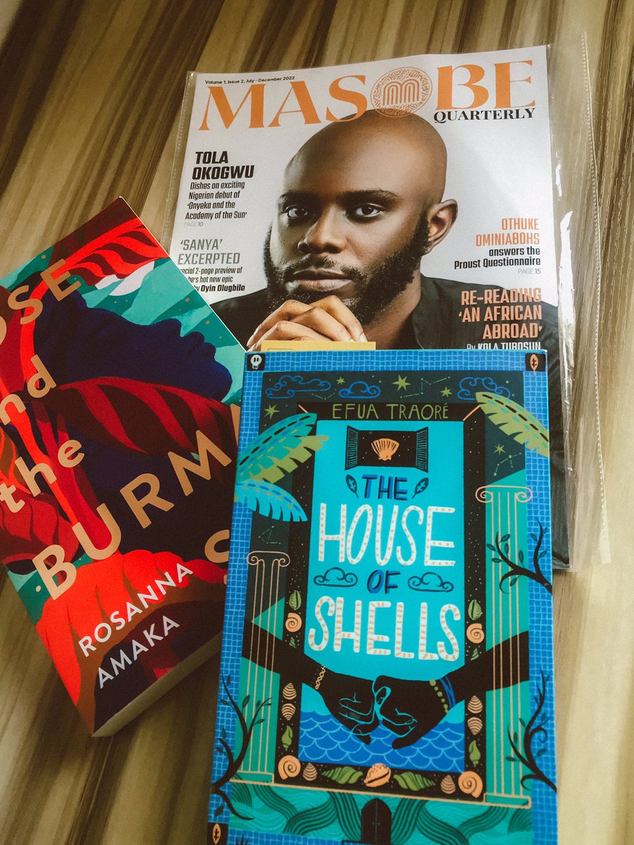 let_alpha_write's tweet image. Just got myself copies of “Rose and the Burma Sky” by @RosannaAmaka and “House of Shells” by @EfuaTraore all from @masobebooks 👏🏿💪🏿🔥

Can&apos;t wait to update you all on my read. 🤓🕯️

#BookTwitter #africanauthors #nigeria #booklovers #BookRecommendation #ghanareads