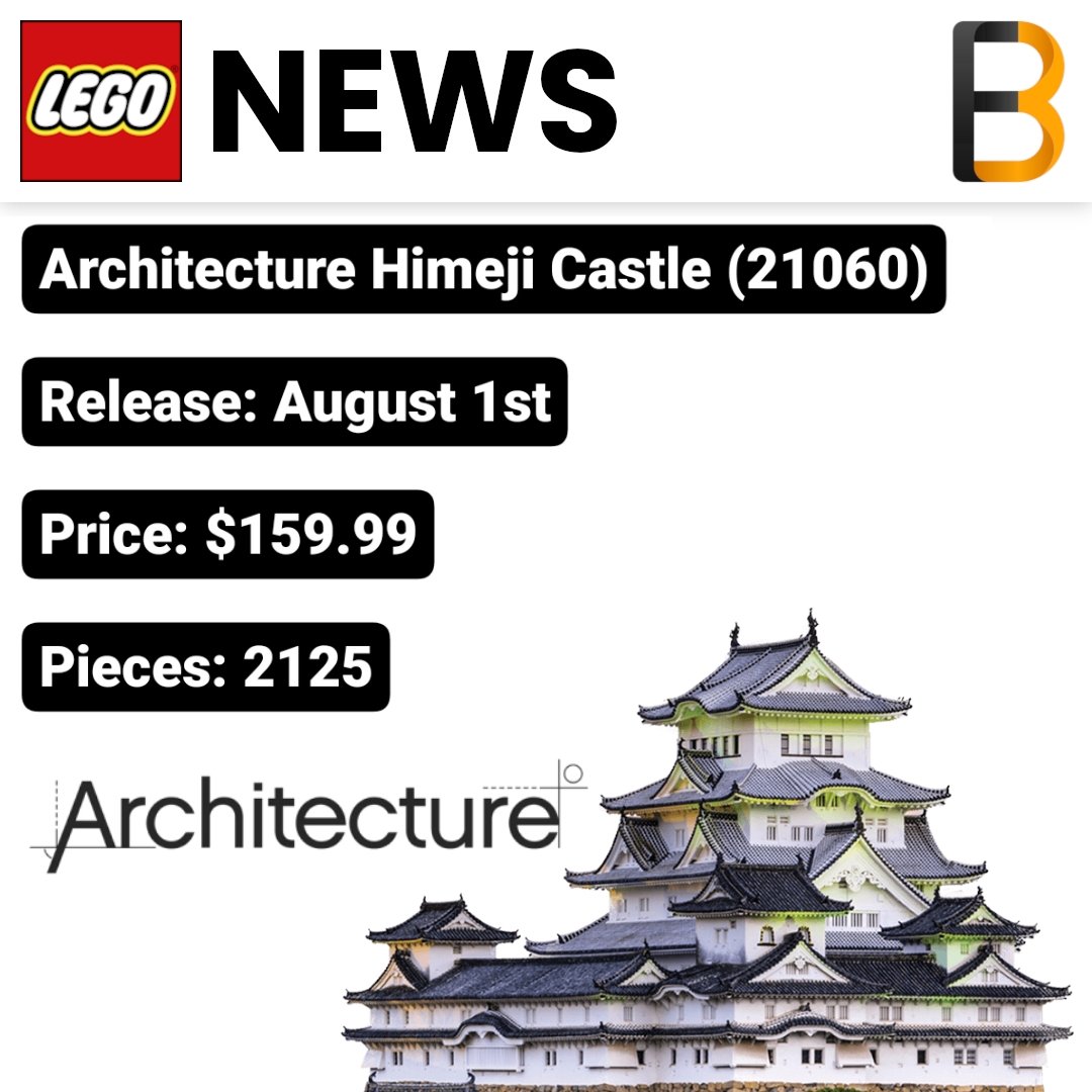 New LEGO Architecture summer 2023 set info!

Via:@brick_clicker
#legoleaks #legonews #lego #legoarchitecture #himejicastle