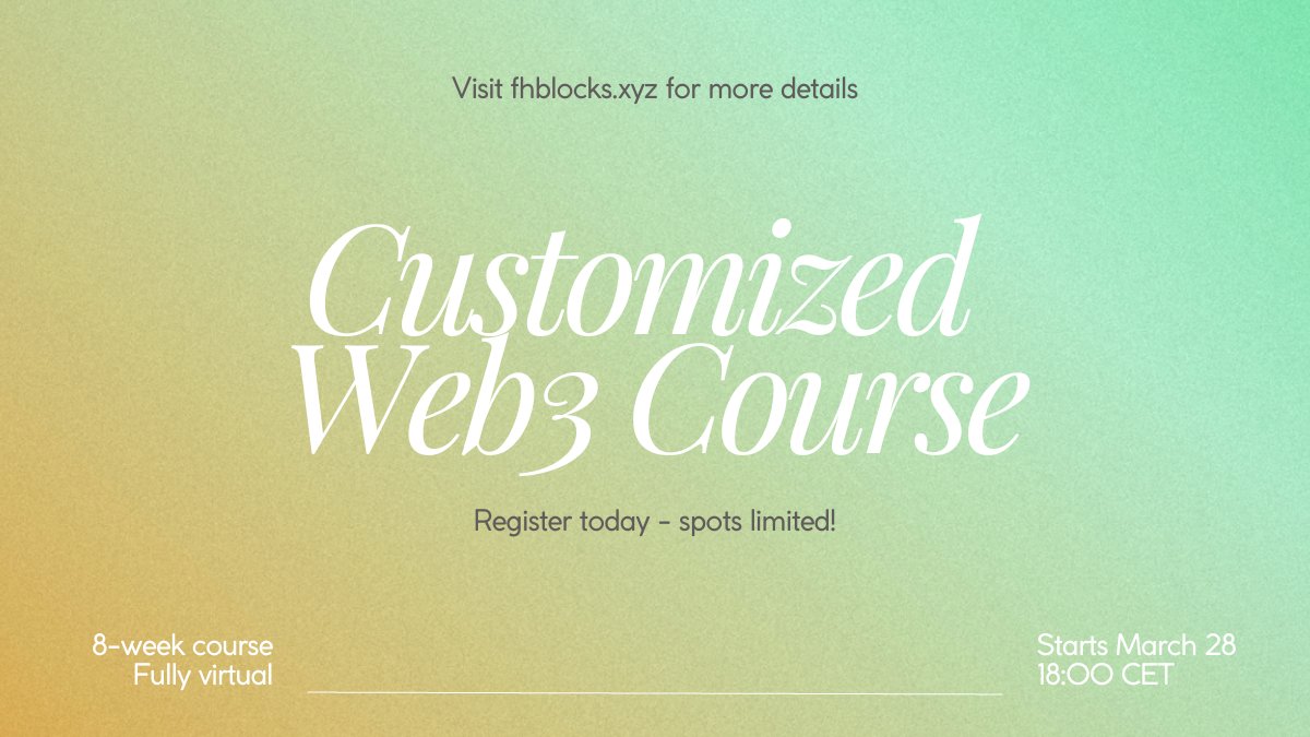 💡 Step into the #web3 world with confidence!

Introducing our fully-customized 8-week “Web3 Simplified” course starting Tuesday, March 28!

Gain the knowledge and skills you need to apply this #technology to real-world business scenarios. Register today!

bit.ly/web3-simplifie…