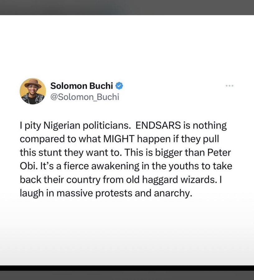 VictorDaGeniux's tweet photo. They don't know what is about to hit them... #Endsar Protest was very small... We are Coming

#protest
#electionresults2023 
#INECFailedNigerians
#votewisely https://t.co/YIhYbfMlmi