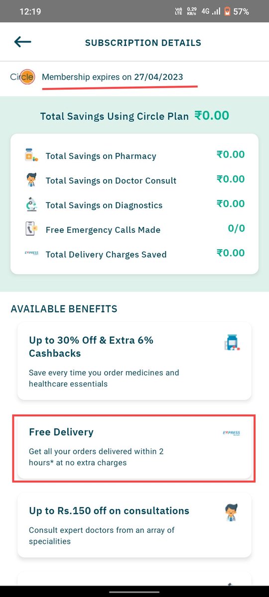 Veer_Choudhary8's tweet photo. Boycott #Apollo247
I took Apollo 247 circle membership plan. As it is mentioned in plan that all the orders will be delivered in 2 hours.
But as i put oder delivery time was 3-4 days. I demand for refund but they are refusing for it.
#Apollo
#Apollo247 
#Apollopharmacy https://t.co/jy9hhUBHLx