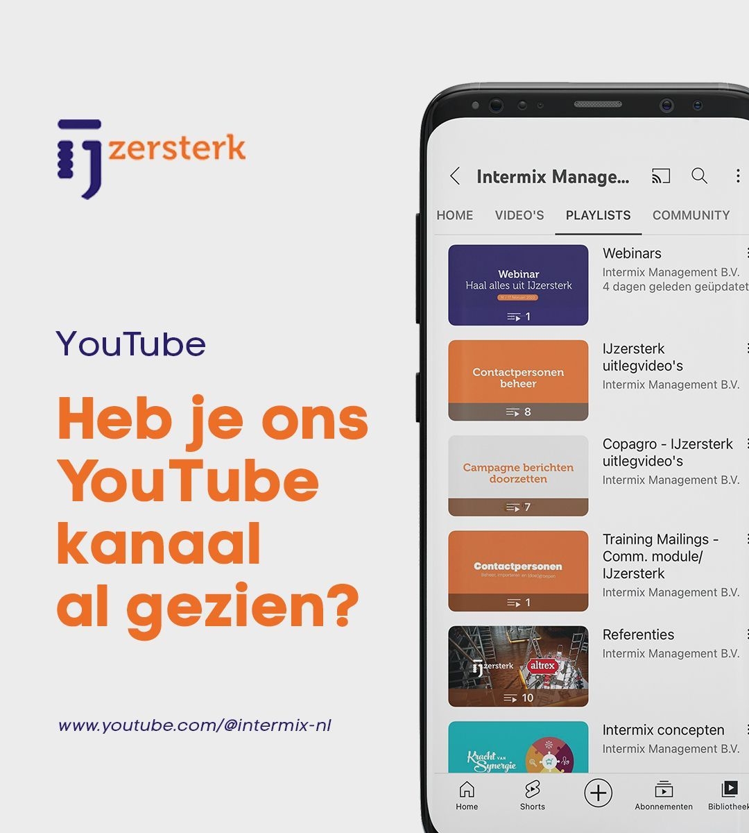 IJzersterk_'s tweet photo. Heb je ons YouTube-kanaal al gezien? Hier vertellen leveranciers en vakhandels meer over de Intermix-concepten waar zij gebruik van maken en leggen we meer uit over het IJzersterk-platform. Er zijn ook verschillende animatievideo's te vinden! 🎥   https://t.co/lN0iRIMmBB https://t.co/OTtzV9mier