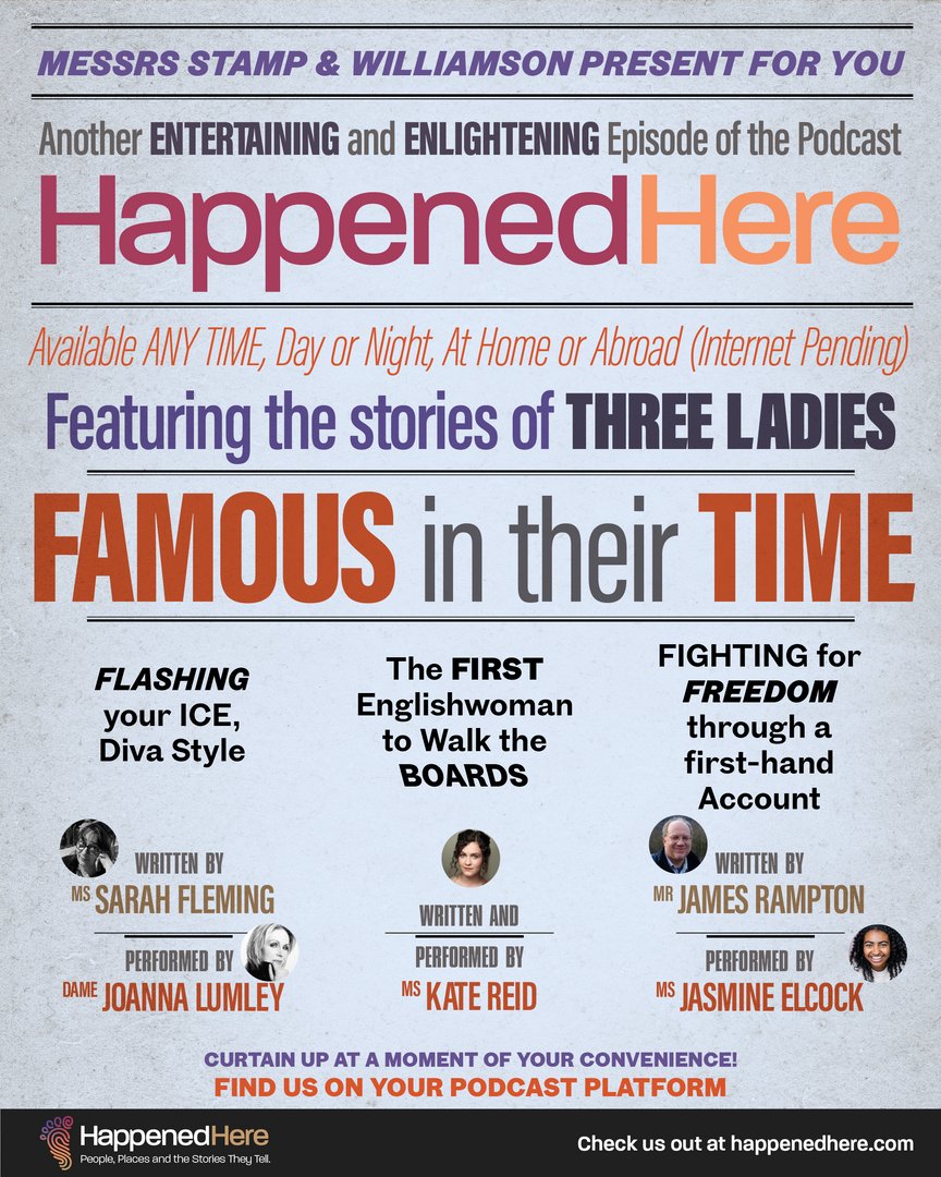 StoriesHappened's tweet image. Listen to our latest episode about women who were famous in their own time, but have now faded into obscurity. . linktr.ee/happenedhere  #podcast #history