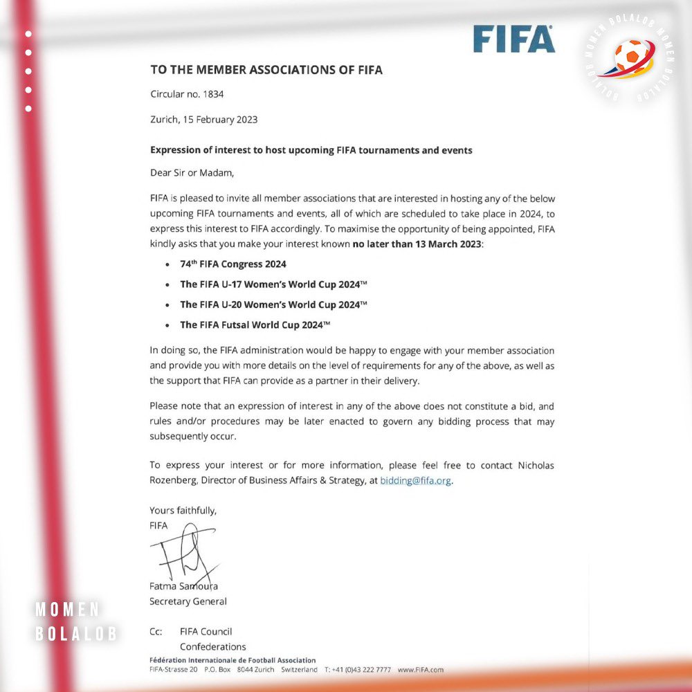 Semoga Indonesia maju jadi tuan rumah FIFA Futsal World Cup 2024 🤲🏼🇮🇩❤️

#FutsalWC
#BolalobFutsal