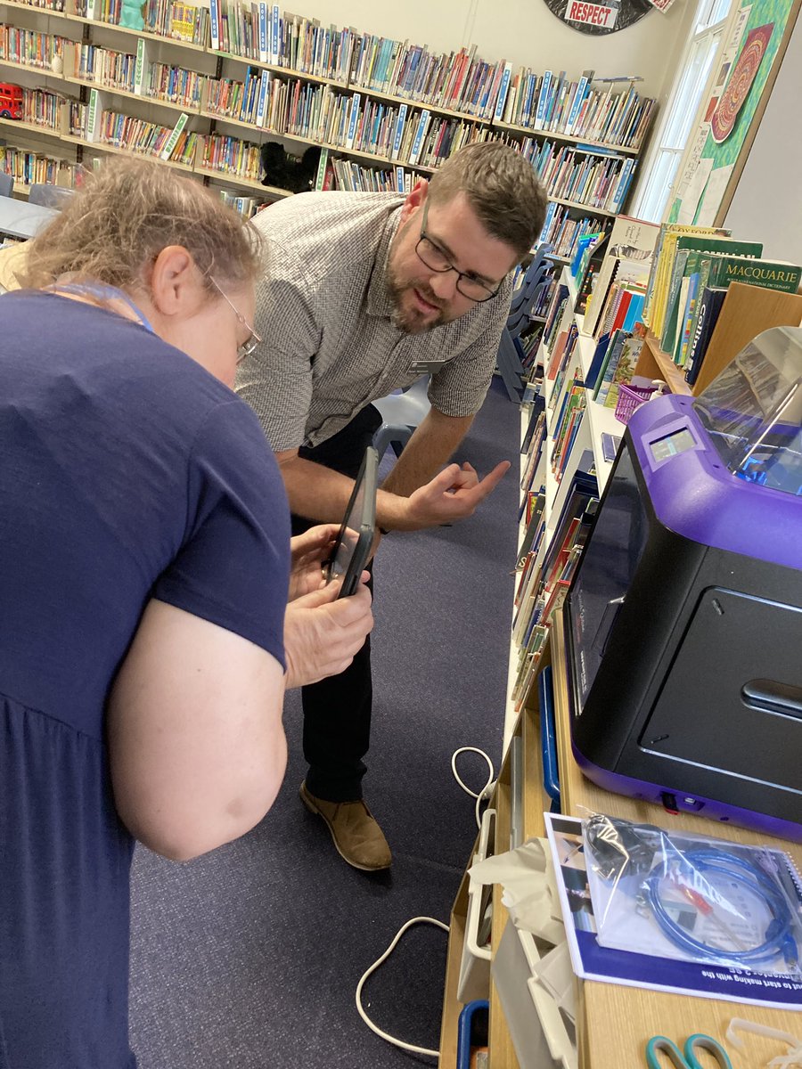 Great visit at Blighty PS, near Deniliquin. Microbits, 3D printing, Class Teams and Files workflows. Teaching Principals DCO doing amazing things!