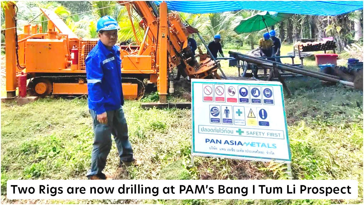 flagshipmineral's tweet photo. As $PAM approaches an updated Mineral Resource for Reung Kiet drilling has started at Bang I Tum to explore the fantastic field results with up to 2.62% Li2O and averaging 1.56 Li2O: https://t.co/krQp3PrgPs #PanAsiaMetals #ASX #ASXsmallcaps #ExploringABetterFuture https://t.co/IP0cUiKTpz