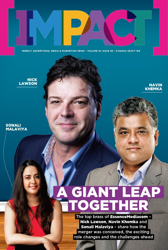 IMPACT_onnet's tweet photo. IMPACT converses with the senior leadership of EssenceMediacom during Global CEO Nick Lawson's India visit. Find out all about the merger, their expectations from India, and more this week on #IMPACT
#EssenceMediacom #India #merger #Advertising #media #IMPACTThisWeek #e4m https://t.co/WfIhwGOdta