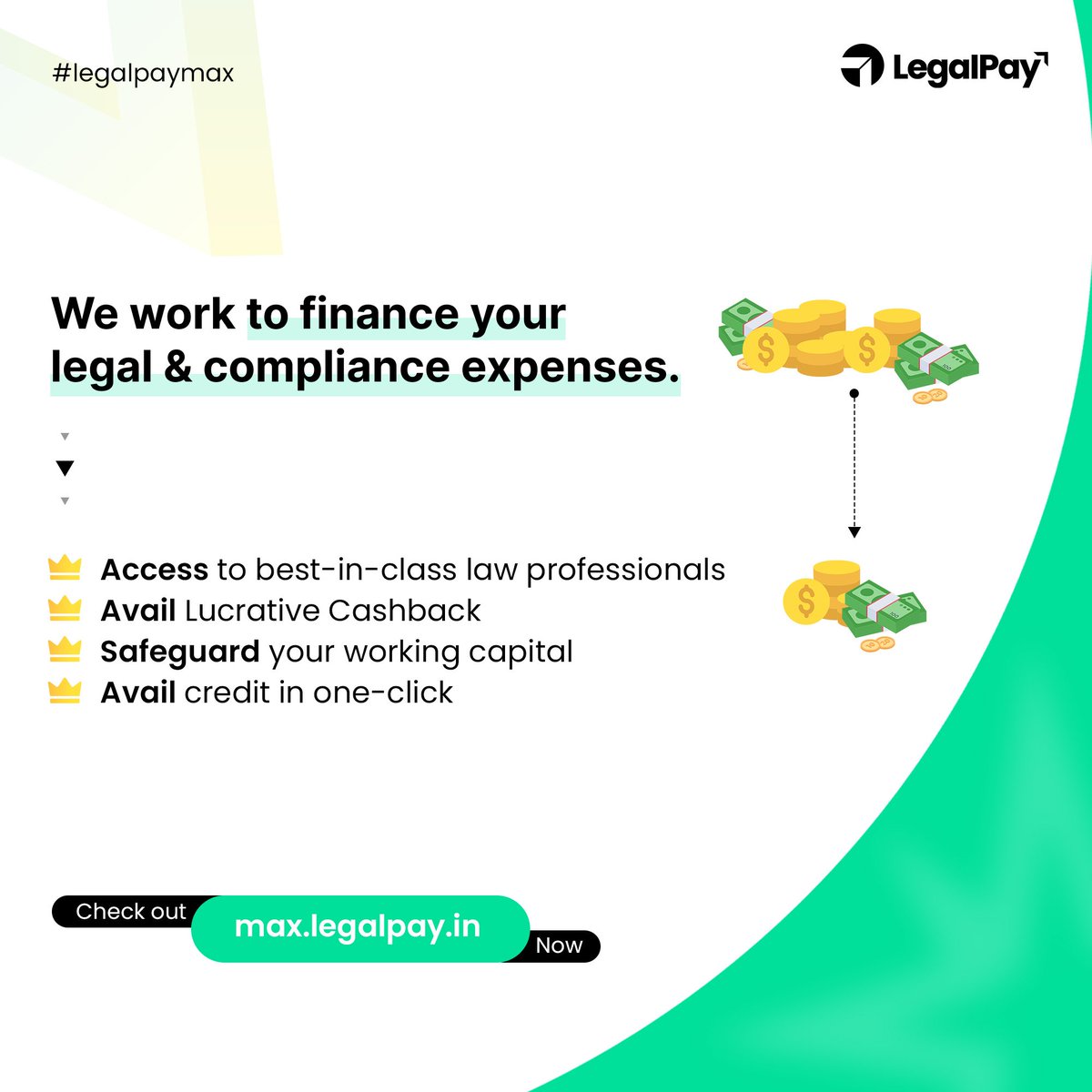 legal_pay's tweet image. From legal jargon to courtroom drama, we've got your back. Let us help you cut through the legal noise and save money along the way with LegalPay Max.

Know more about us here: linktr.ee/legalpay

#legalfinancing #business #paymentsolutions