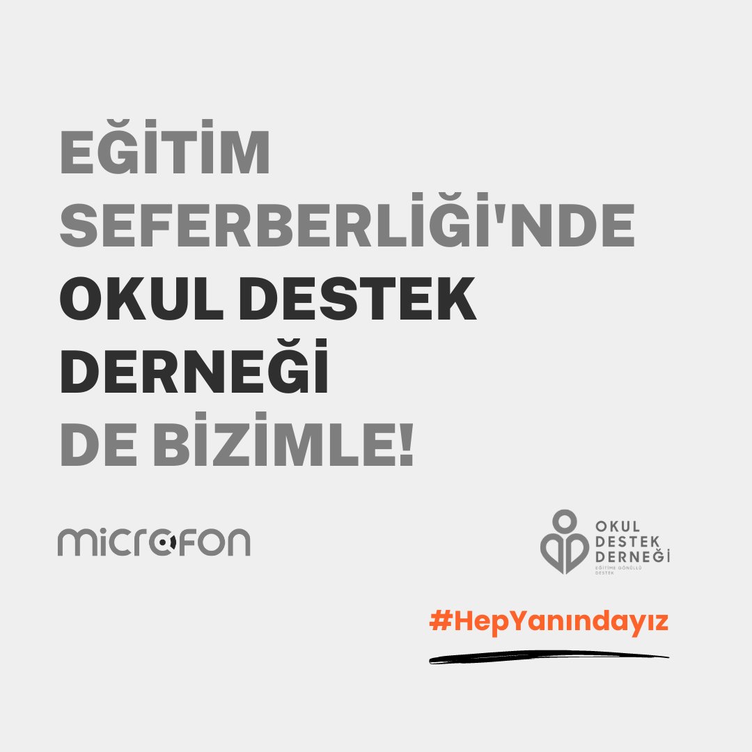Depremden etkilenen öğrenciler için Eğitim Seferberliği'ne değer ortağımız <a href="/OkulDestek/">Okul Destek Derneği</a> Derneği de katıldı.