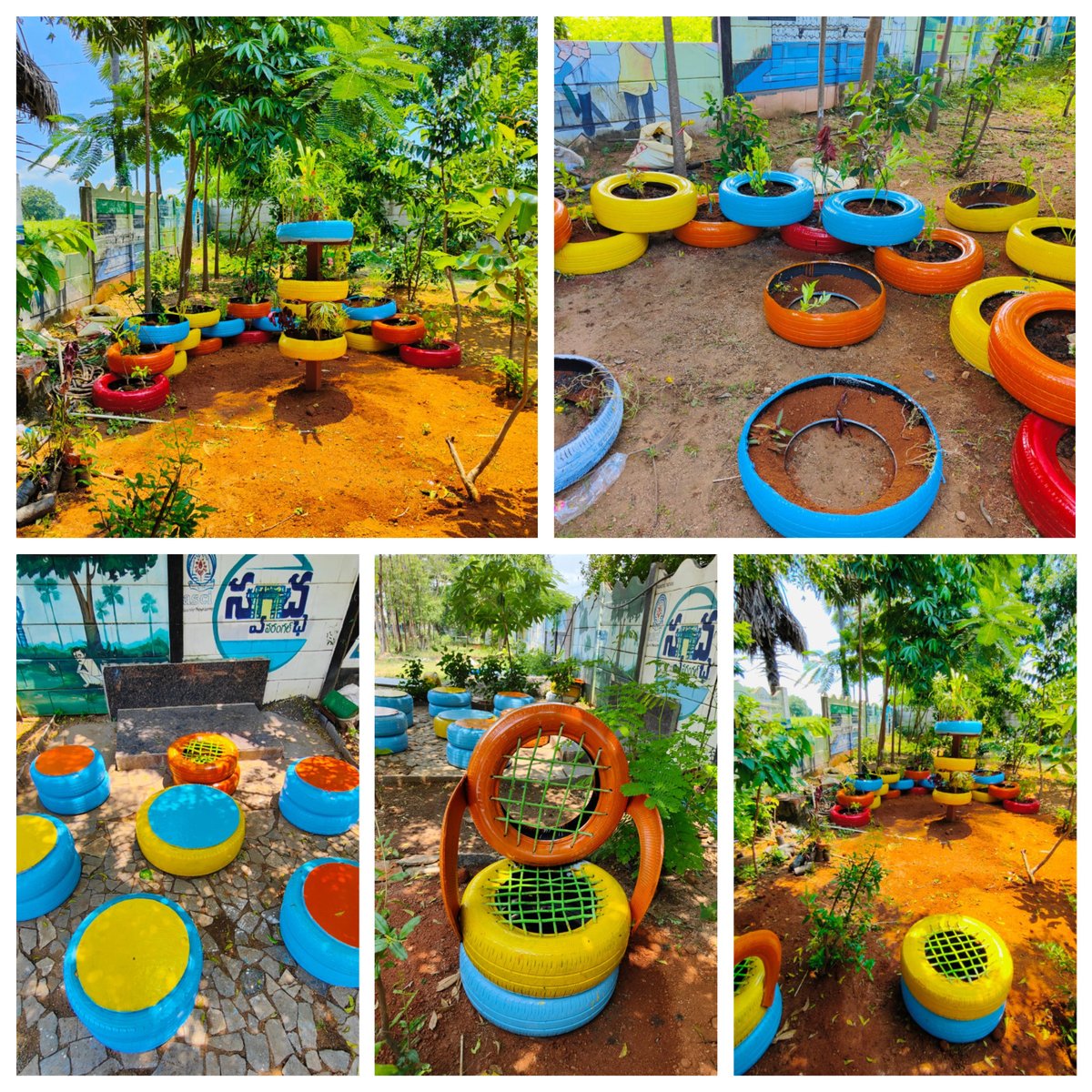 SwachhBharatGov's tweet photo. Swachhata brings joy. 

Magnifying the statement, Greater Warangal MC of Telangana brings into the functionality a beautiful Kids' park on the theme of #WasteToWealth. https://t.co/uYTe6uH5d2