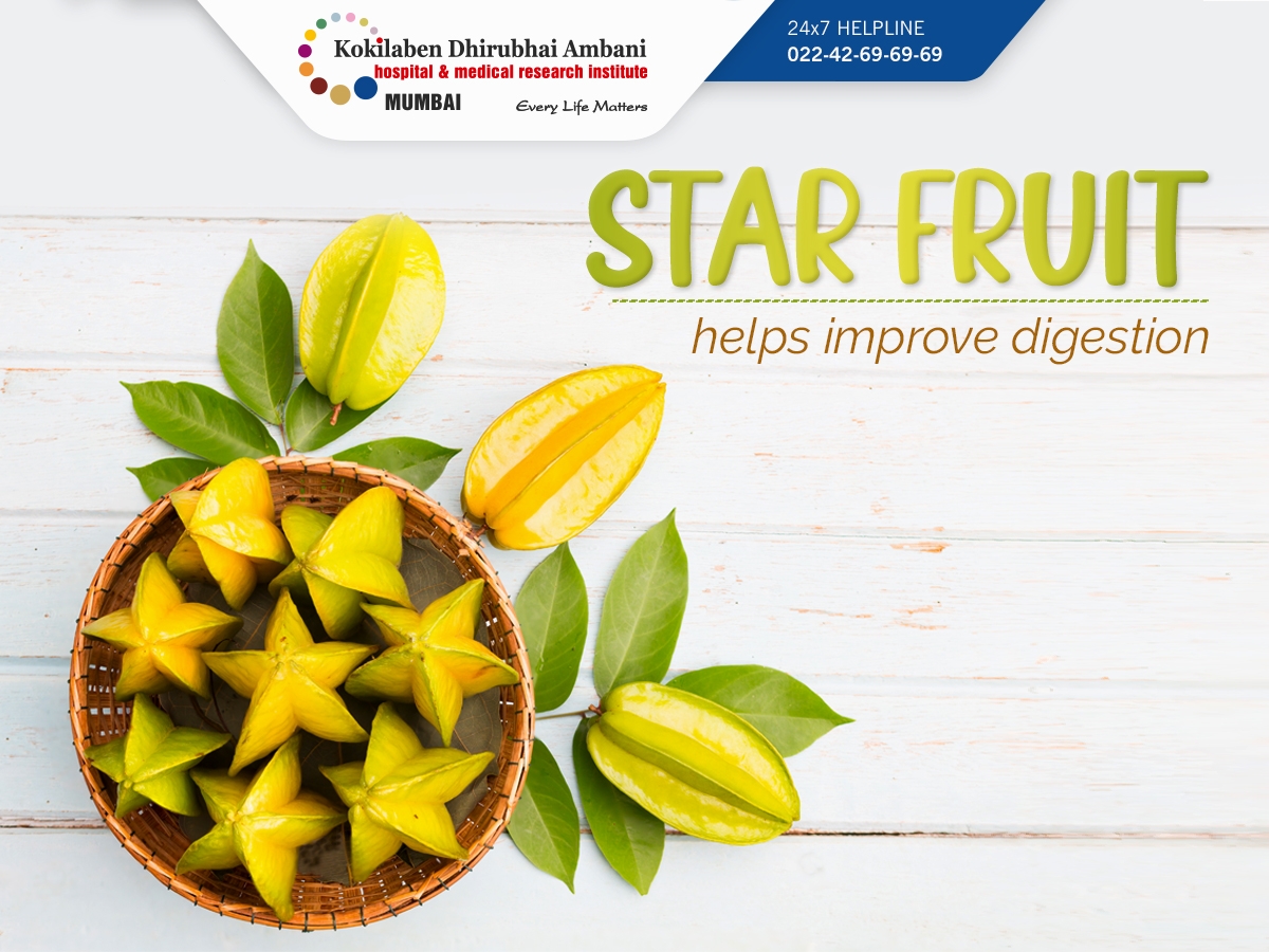 KDAHMumbai's tweet image. #Starfruit is a powerhouse of #fiber which is known to treat various #digestionproblems including #irregularbowelmovements. Moreover, fiber allows growth of #goodbacteria to your large intestine fighting infections that contribute to #gastrointestinaldisorders.