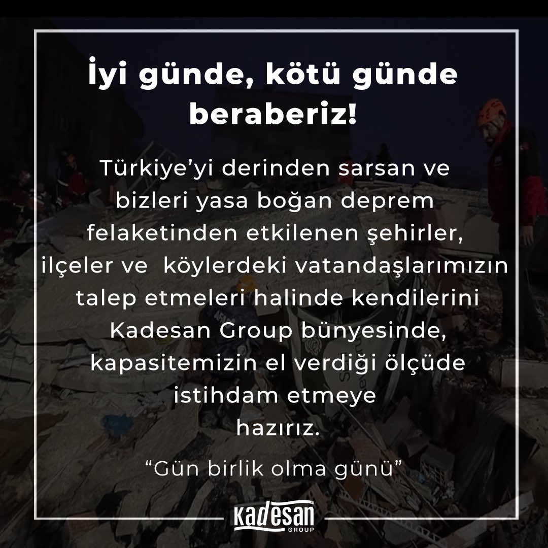 İstihdam seferberliği kapsamında depremden etkilenen adaylarımıza öncelik veriyoruz. 
İletişim: 0212 444 4 108