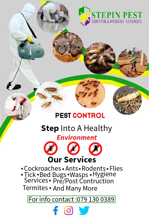 StepinPest's tweet photo. Protect Your Property and Health With Our Fast and Effective Pest Control Services. Our team of experts is professional #pestcontrol #pestcontrolservice #fumigation #NationalShutdown #PodcastAndChill #BBTaitans Tsatsii Musa Khawula Big Brother Lady Zamar Cartels Ebubu Queen Lolly https://t.co/8Jlg1MnFMJ
