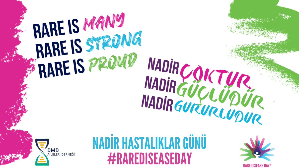 Bugün 28 Şubat Nadir Hastalıklar Günü!

Nadir hastalar, temel sağlık hizmetlerinden eşit biçimde yararlanma hakkına sahiptir. 

Nadir hastalar, doğal afetlerden ağır biçimde etkilenir.

DMD gibi nadir hastalıklar evlilik öncesi tarama testleriyle önlenebilir.

#rarediseaseday