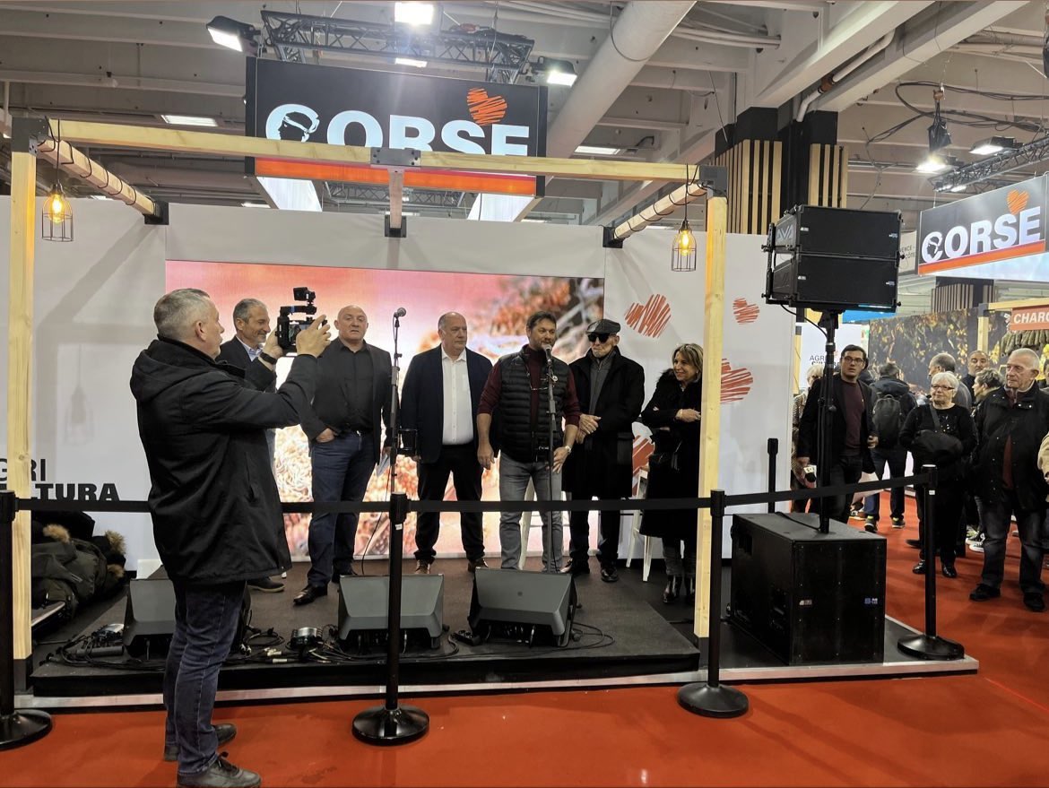 Salon de l’Agriculture 2023 - Inauguration du stand Corse.  <a href="/JosephColombani/">Colombani Joseph</a> <a href="/BerettiH/">Beretti Helene</a> <a href="/PauluParigi/">Paulu Santu Parigi</a>