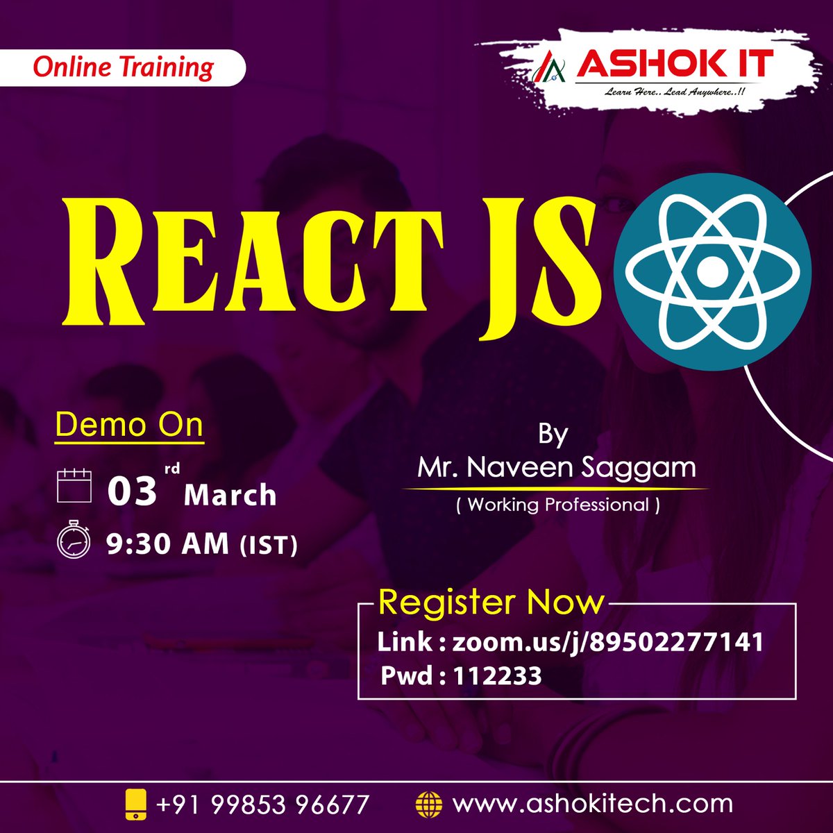ashokitschool's tweet image. 🛑 React JS 🛑
✍️ Enroll Now : bit.ly/3lP64yZ
👉 Free Demo On 03rd-March @ 9:30 AM IST
🌐 Visit : ashokitech.com
CALL NOW: +919985396677
#Reactjsonlinecourse #Reactonlinecourse #reactjscertification #reactjsonlinetraininginameerpet #reactjsonlinetraining