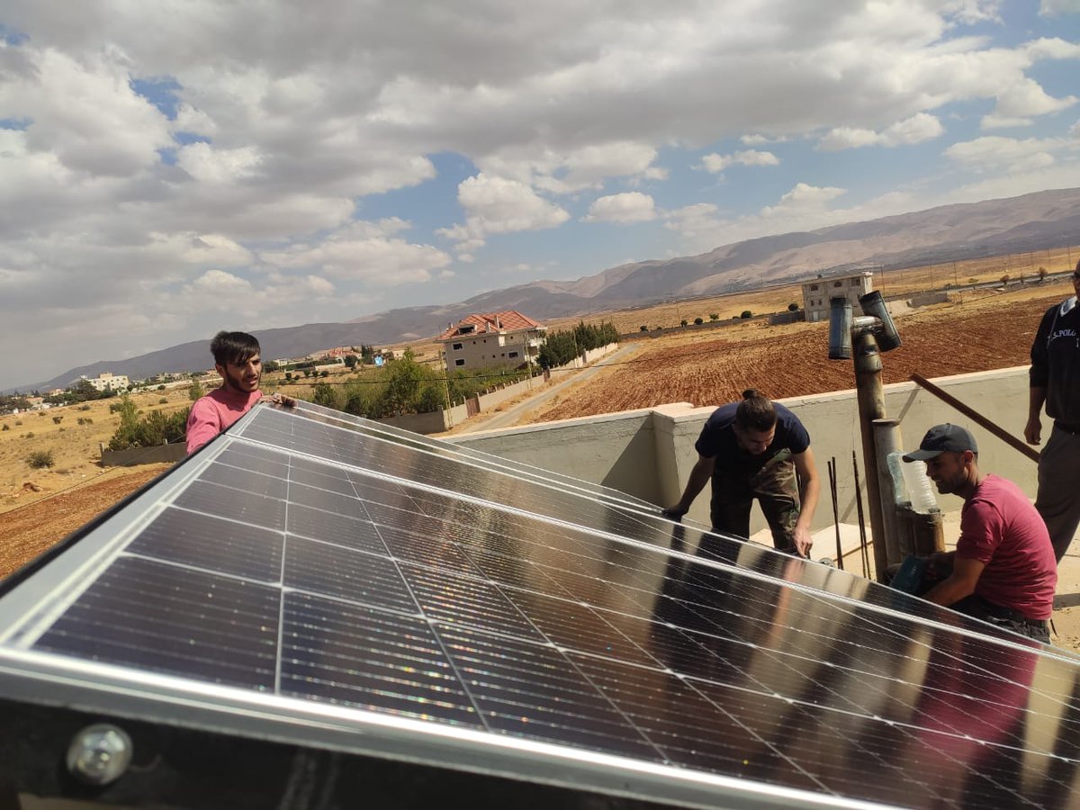 Within a project implemented by @lostlb & funded by @HOPESMadad and the @EuinLebanon, 80 youth are being trained on #alternativeenergy with 14 private companies to install solar energy systems in 5 technical institutes in #Bekaa allowing them to Better Access the Labor Market.