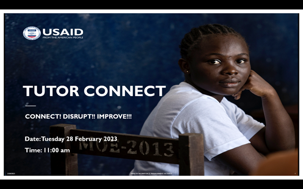 HWMNigeria's tweet photo. Ongoing launch of Tutor Connect. Tutor Connect is a zoom-based learning platform designed to improve the teaching capacity of tutors in our partner health training institutions. #connect #distrupt #improve #buildinghealthcapacity https://t.co/fWVplXUdKQ