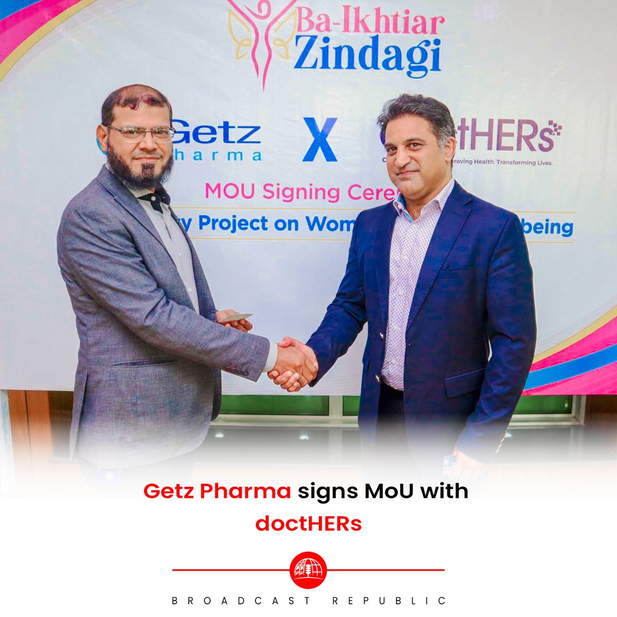 Getz Pharma has signed a Memorandum of Understanding (MoU) with doctHERs, an integrated digital healthcare platform providing an end-to-end ‘Continuity of Health Care’ solution to improve patients’ lives. 
#GetzPharma #doctHERs 
🌐 Read More: Broadcastrepublic.com