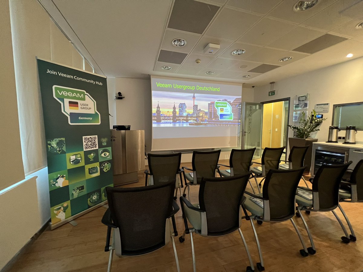 All set and ready to go for the official #Veeam Usergroup today at <a href="/Cisco_Germany/">Cisco Germany</a> ! Thank you <a href="/DamirHabazin/">Damir</a> for organizing everything and thanks to #CISCO for hosting our <a href="/VeeamugD/">VeeamUG.de</a> ! <a href="/Veeam/">Veeam® Software</a> <a href="/veeam_de/">Veeam DACH</a> #VUGDE