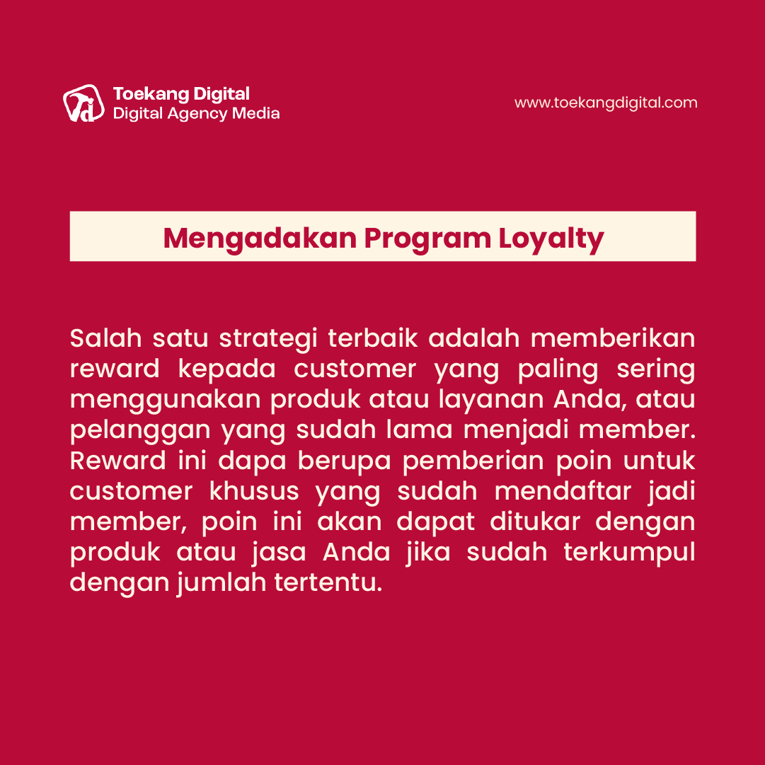 toekangdigital's tweet photo. Untuk membuat #pelanggan lama terus kembali, upaya yang diperlukan pun lebih mudah, dengan biaya lebih murah, daripada mencari #customer baru. Ada 4 cara yang dapat Anda lakukan untuk membuat customer Anda betah #berlangganan. https://t.co/jDcxvavCti