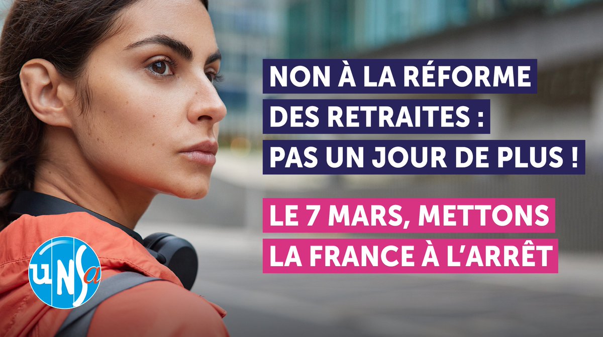 UNSA_officiel's tweet photo. #ReformeDesRetraites 
On ne lâche rien ! https://t.co/Nw8lMzWyEj