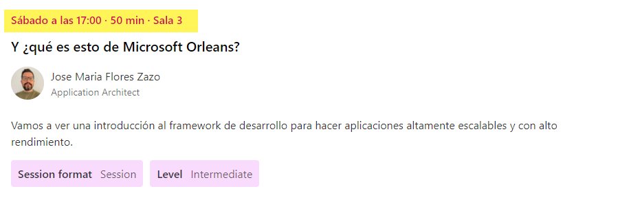 jmfloreszazo's tweet image. El proximo sábado estaré hablando de Microsoft #Orleans Framework en la @netcoreconf si quires pasarte aquí tienes la info @msdev_es #microsoft #framwork #dotnet #Azure